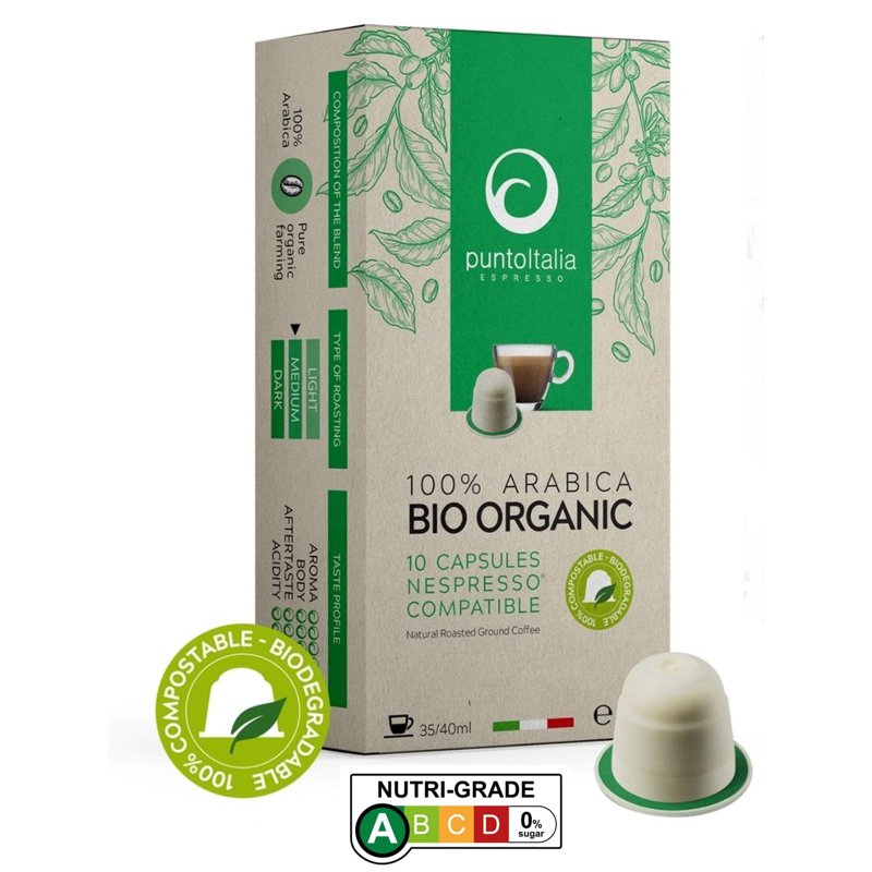 PUNTO ITALIA ESPRESSO Nespresso Coffee Pods Organic Arabica