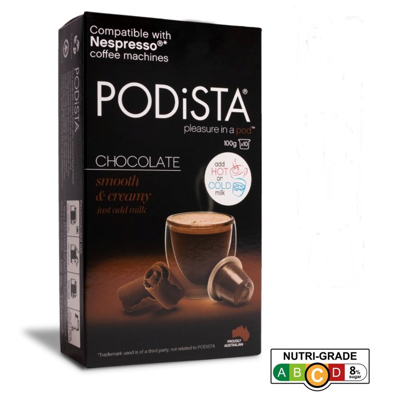 PODISTA Smooth and Creamy Chocolate Nespresso Choco Pods