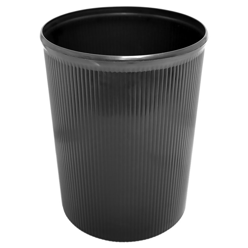 Alfax AL8812 Round Plastic Dustbin - Black