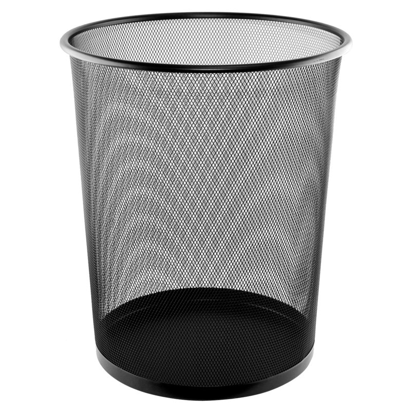 Alfax LD01158 Round Mesh Dustbin - Black 1 S