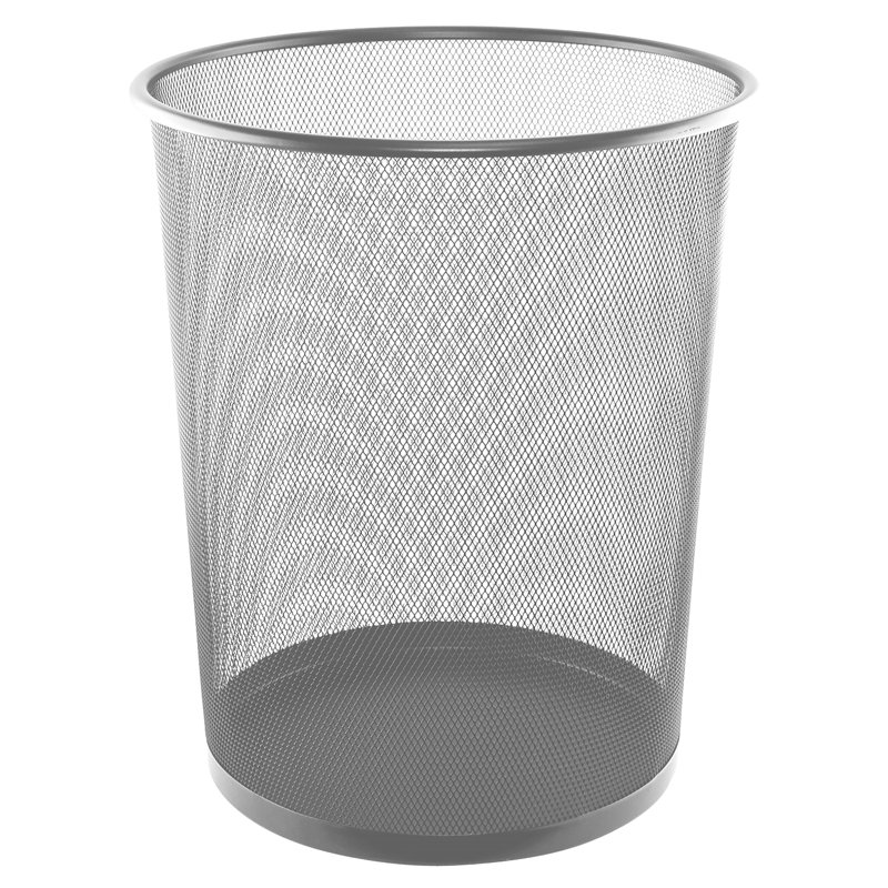 Alfax LD01159 Round Mesh Dustbin - Silver 1 S