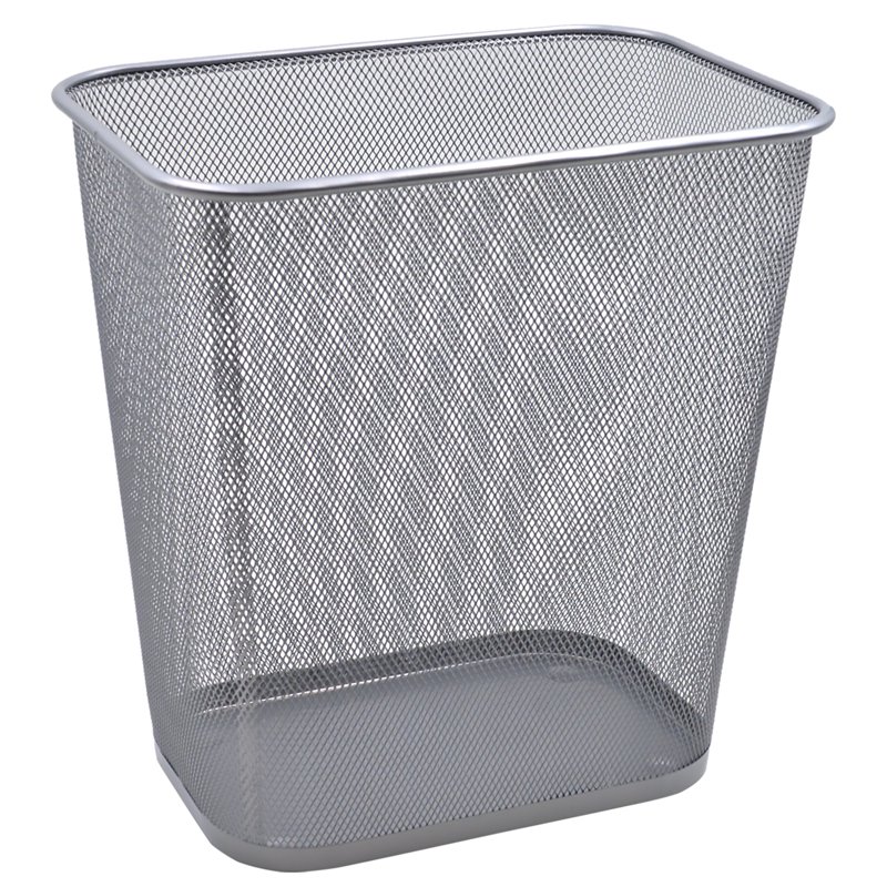 Alfax PB516 Rectangle Mesh Dustbin - Silver 1 S