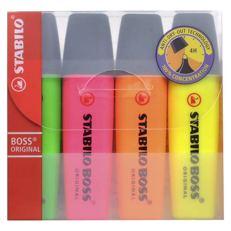 Stabilo Boss 70/4 Highlighter Set - 4 colours 1 S