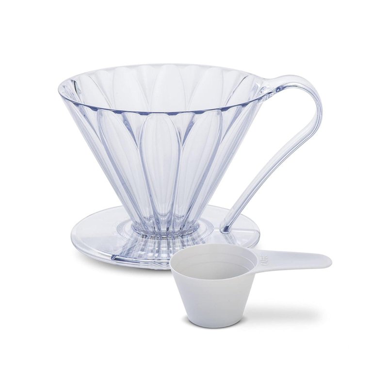 CAFEC Cone-shaped Flower Dripper (Clear) for 1 Cup 1 S