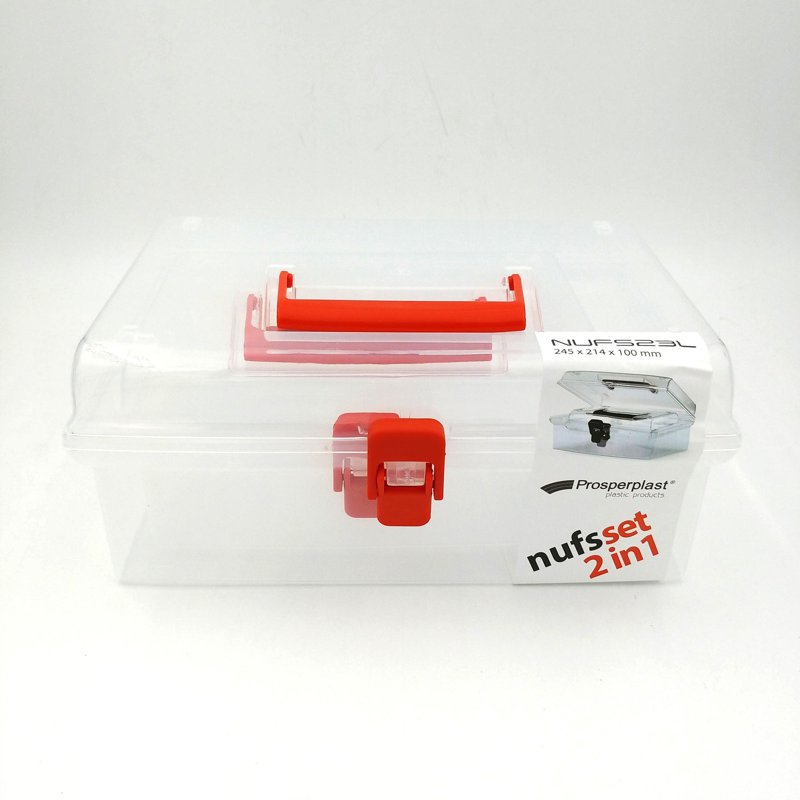 Prosperplast NUF Low Transparent Box (2 in 1) Orange 1 S