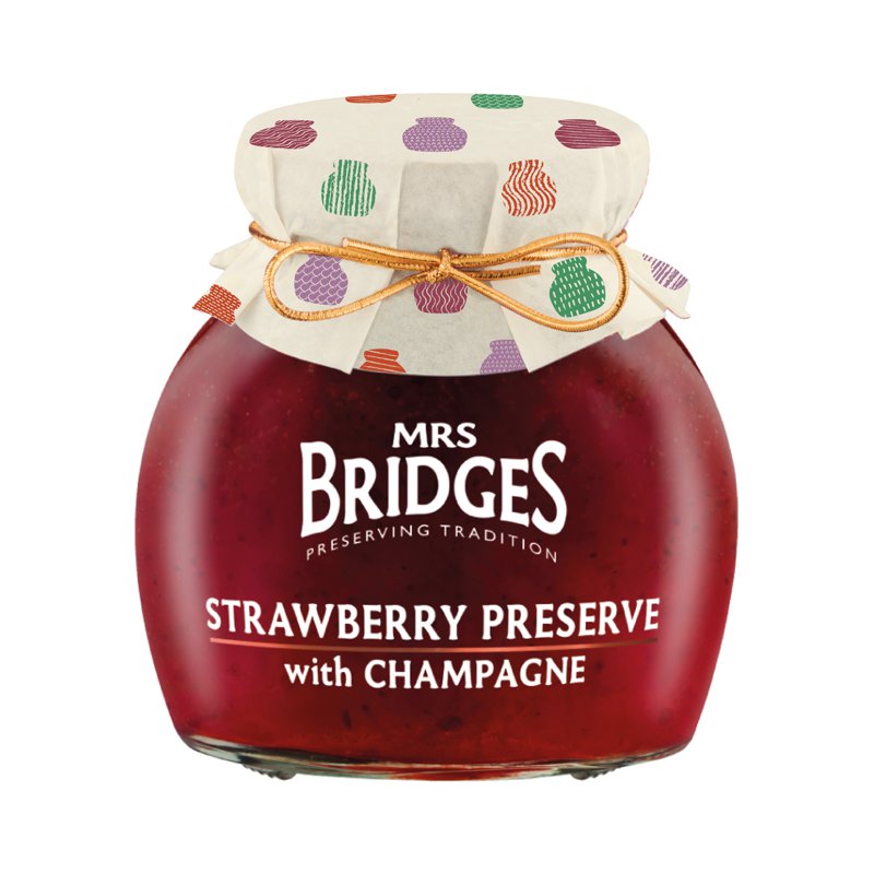 MRS BRIDGES Preserve Strawberry with Champagne