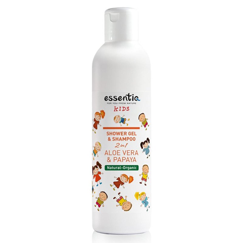 Essentiq Shower Gel and Shampoo Kids 2 in 1 Aloe Vera & Papay 250 ML