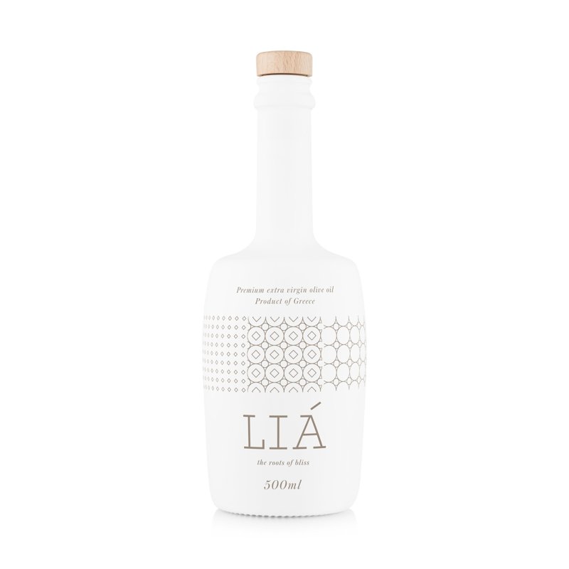 LIA Greek Extra Virgin Olive Oil in a White Bottle