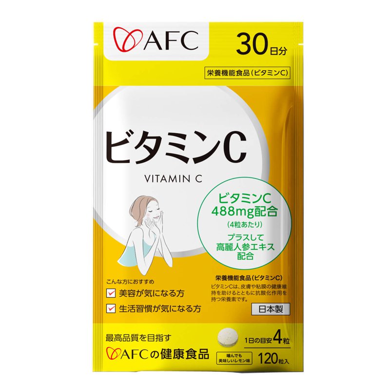 AFC Japan Vitamin C & Korean Ginseng , Immunity Health Energy 120 S