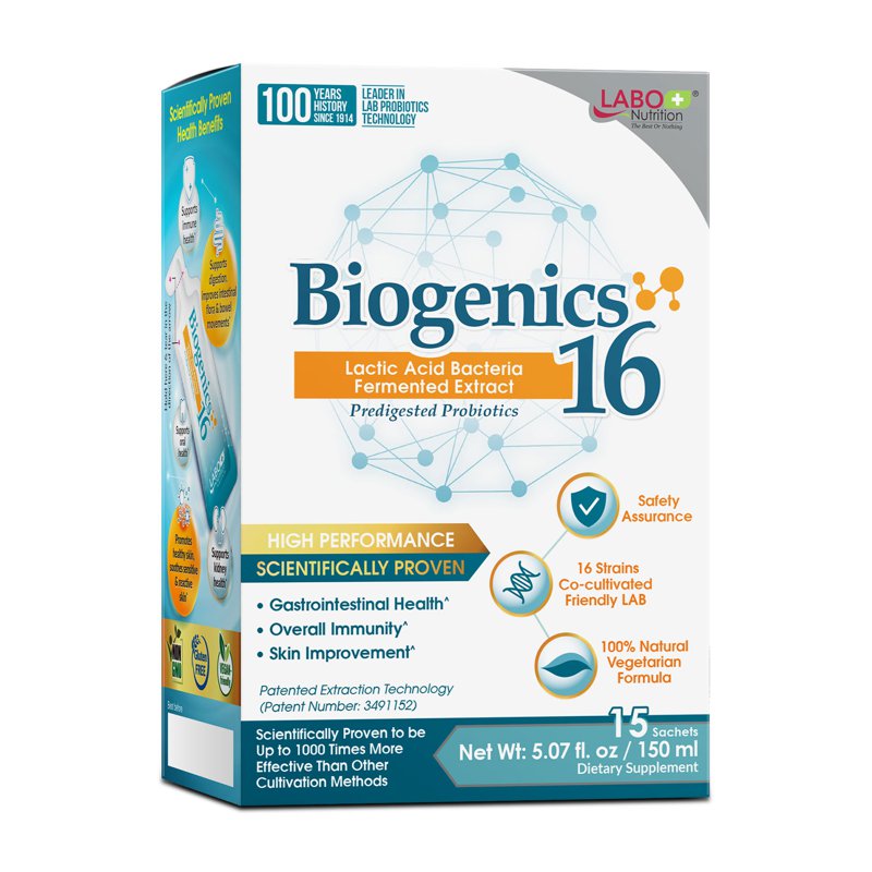 LABO Nutrition Biogenics 16 for Eczema IBS and Gut Health 15 S