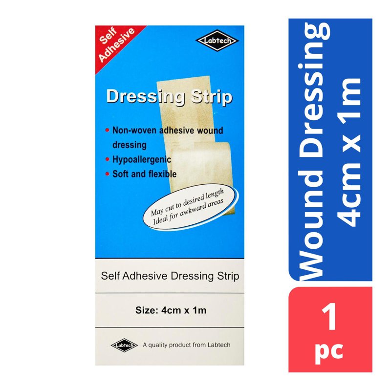 LABTECH Self Adhesive Dressing Strip 4cm 1 M