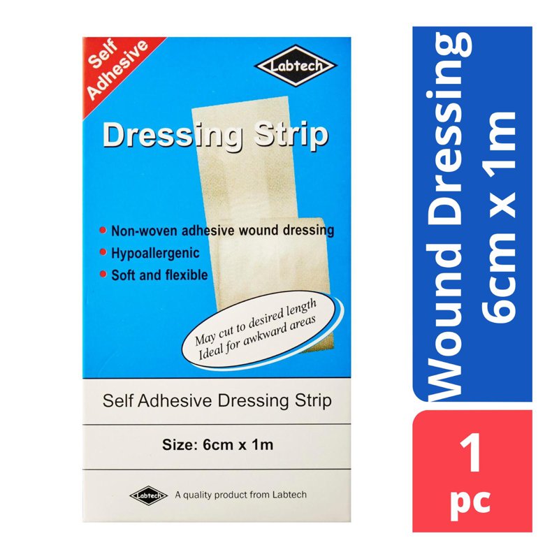 LABTECH Self Adhesive Dressing Strip 6cm 1 M