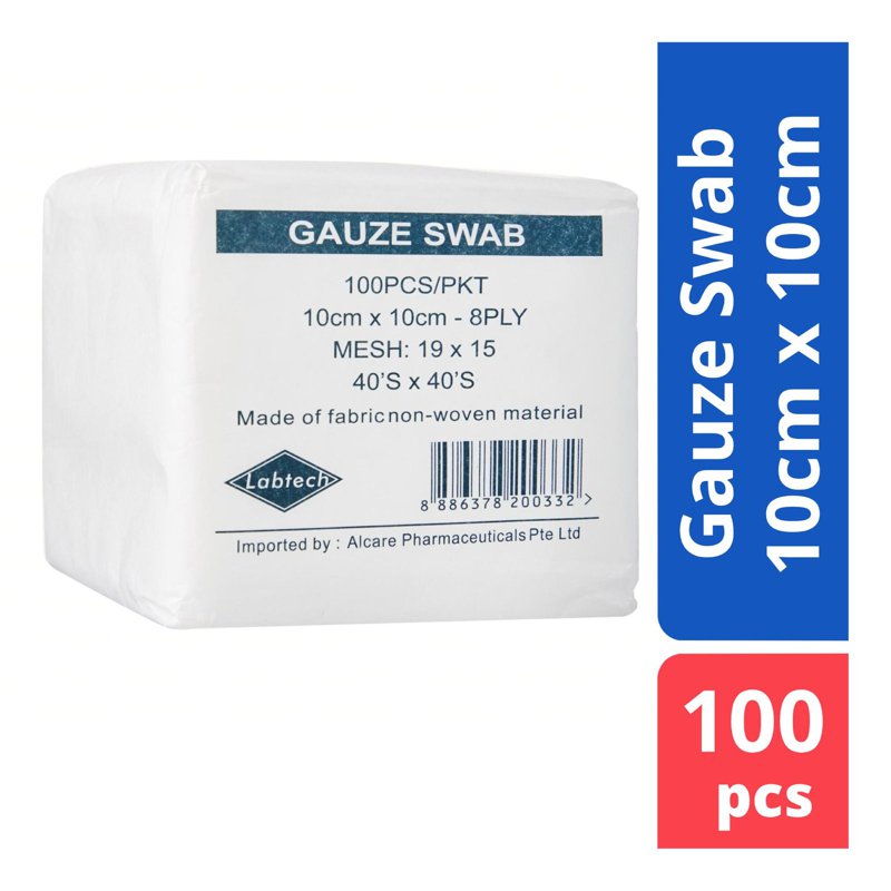 LABTECH Gauze Swab 8ply 10cm x 10cm 100 S