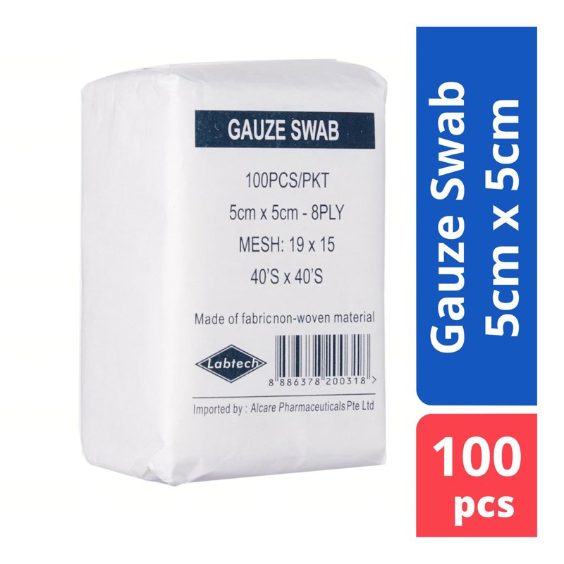 LABTECH LABTECH Gauze Swab 8ply 5cm x 5cm 100 S
