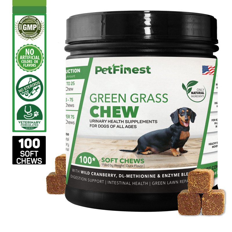 Petfinest Green Grass Chew - Lawn Saver Pet Dog Supplement