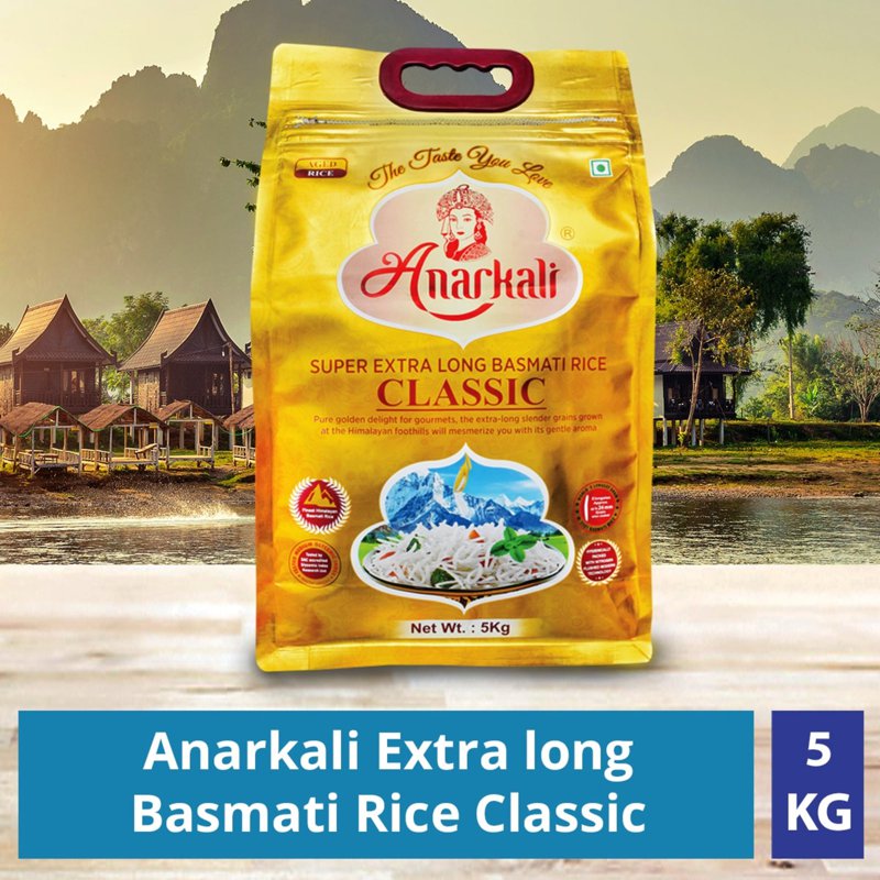 Anarkali Extra Long Classic Basmati Rice Medium GI Rice