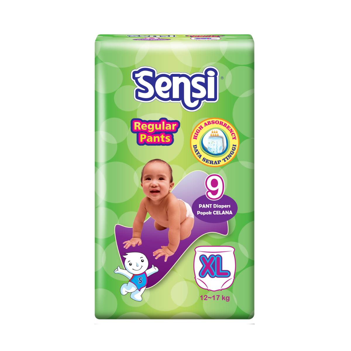 SENSI Baby Pant Diapers Carton - XL 18 x 9 S