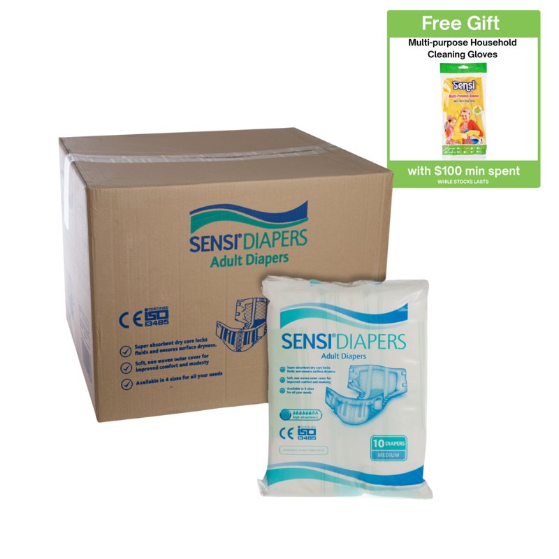 SENSI Adult Diapers - M 12 x 10 S