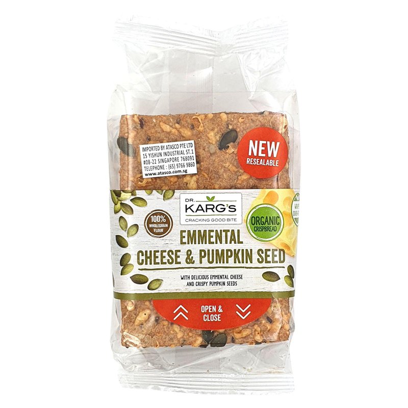 Dr Karg Organic Crispbread Emmental Cheese & Pumpkin Seed