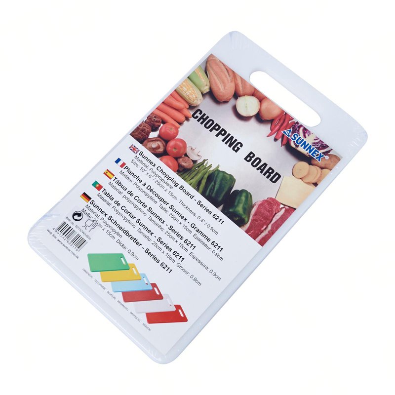 SUNNEX 6211 Series Polypropylene Chopping Board White