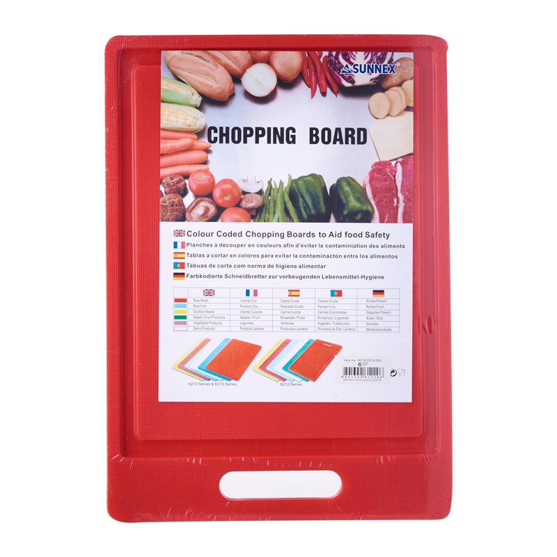 SUNNEX Red Polypropylene Chopping Board 1 S