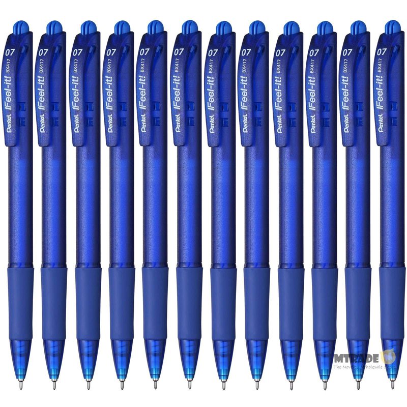 Pentel I Feel It Ballpoint Pen 0.7mm BX417-C (Blue Ink) 12 S