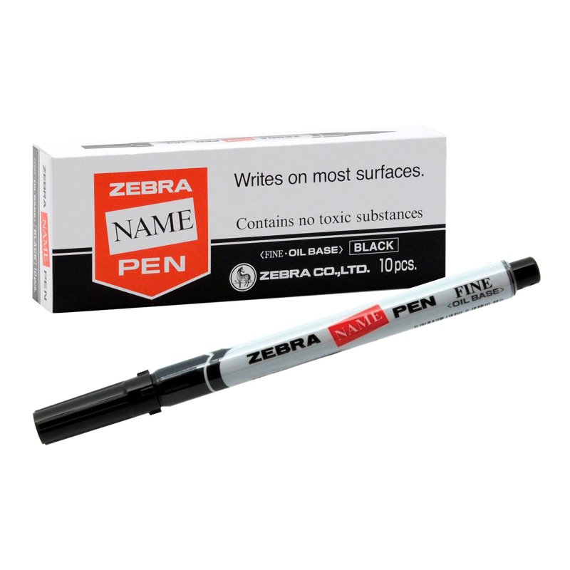 Zebra Name Pen Fine - Black 10 S