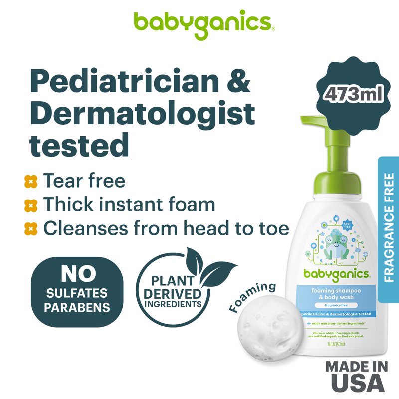 Babyganics Shampoo Body Wash - Fragrance Free