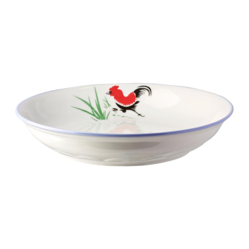 Ciya Rooster 9 Inch Porcelain Coup Dish 3 S