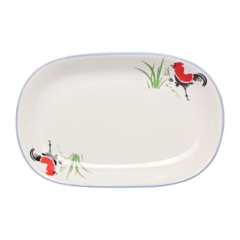 Ciya Rooster 10 Inch Porcelain Rectangular Dish 2 S