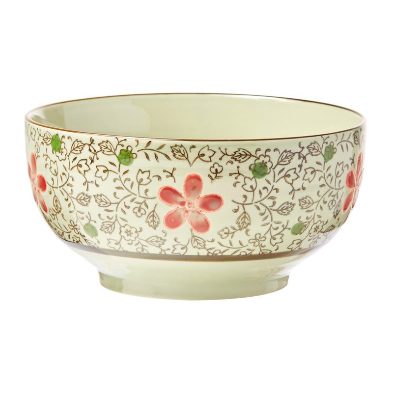 Ciya Red Blossom 7 Inch Porcelain Bowl 2 S