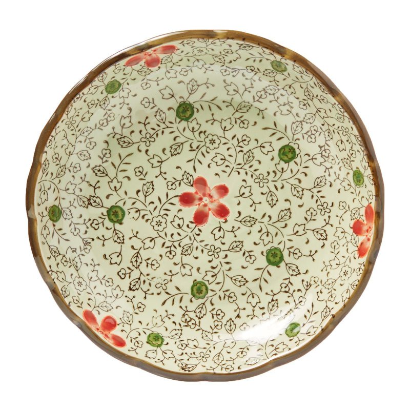 Ciya Red Blossom 9 Inch Porcelain Lotus Dish 2 S