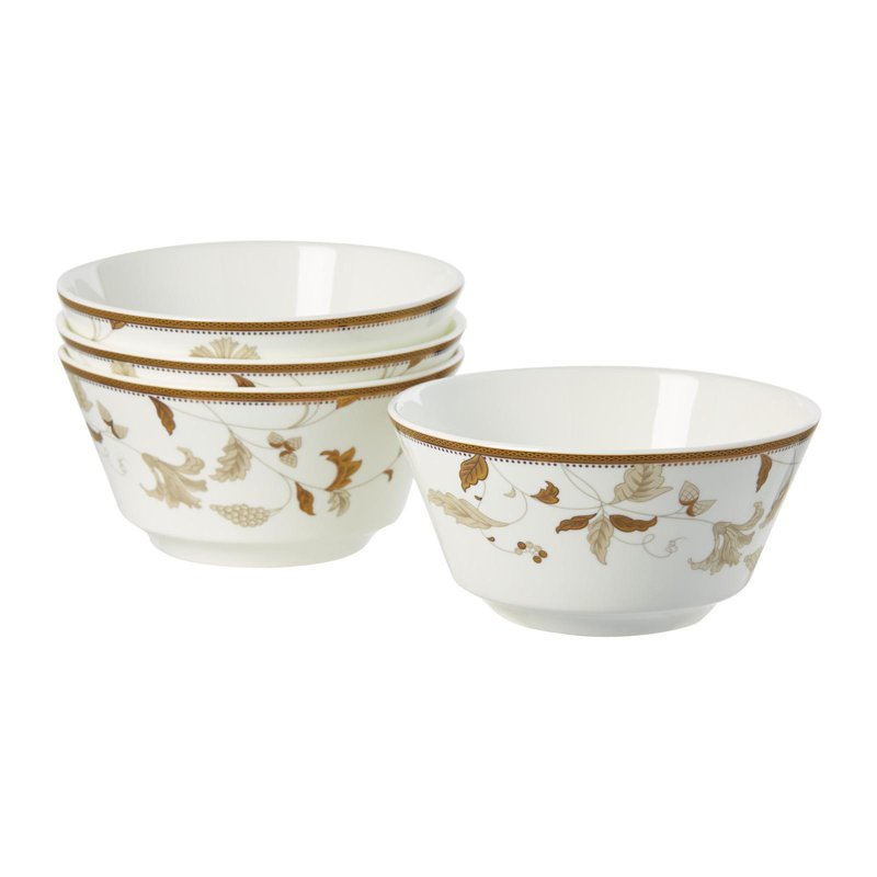 Ciya Gold Milan 4.6 Inch Porcelain Ruyi Bowl 4 S
