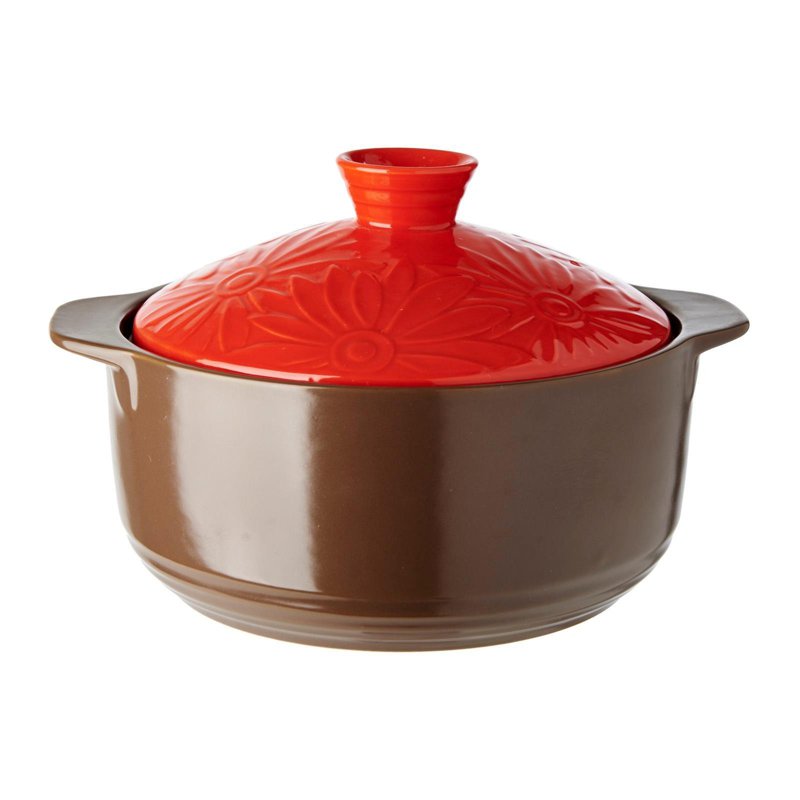 Vesta Cera Vita Ceramic Casserole (Flowery/Red) 2.2L 1 S
