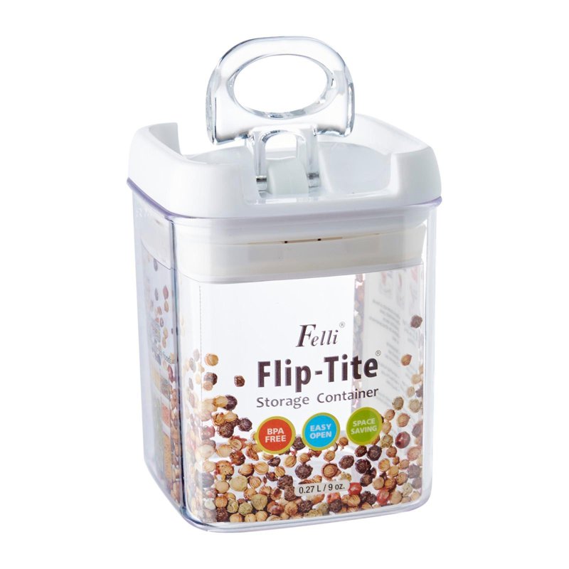 Felli Square Flip Tite Storage Container 0.27 L 1 PC
