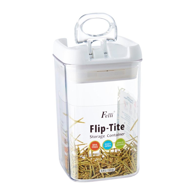 Felli Square Flip Tite Storage Container 0.4 L 1 PC