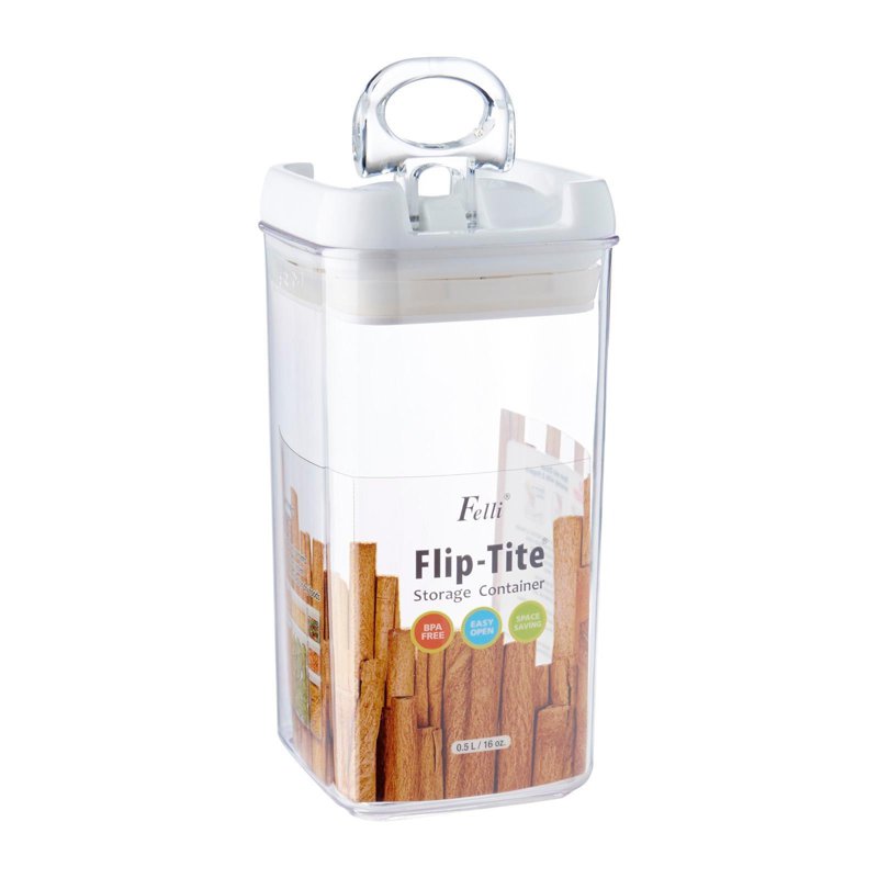 Felli Square Flip Tite Storage Container 0.5 L 1 PC