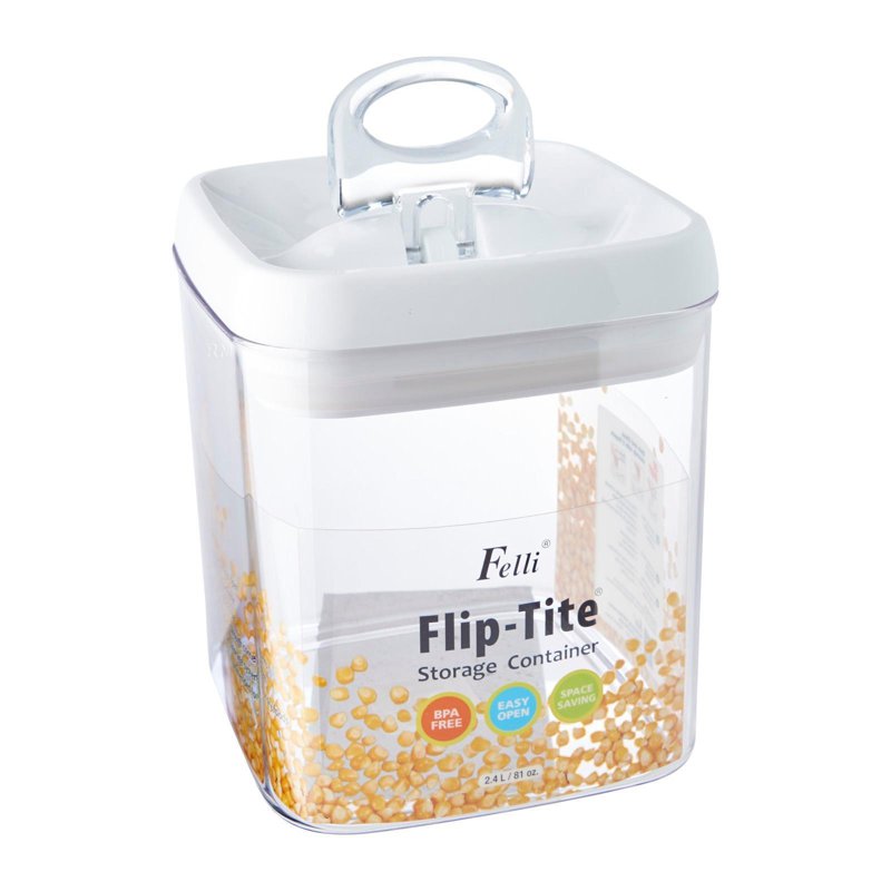 Felli Square Flip Tite Storage Container 2.4 L 1 PC