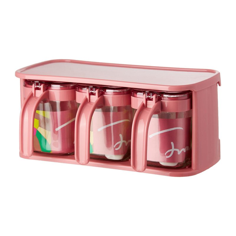 JX Glass Condiment Pot Set L22.7Cm