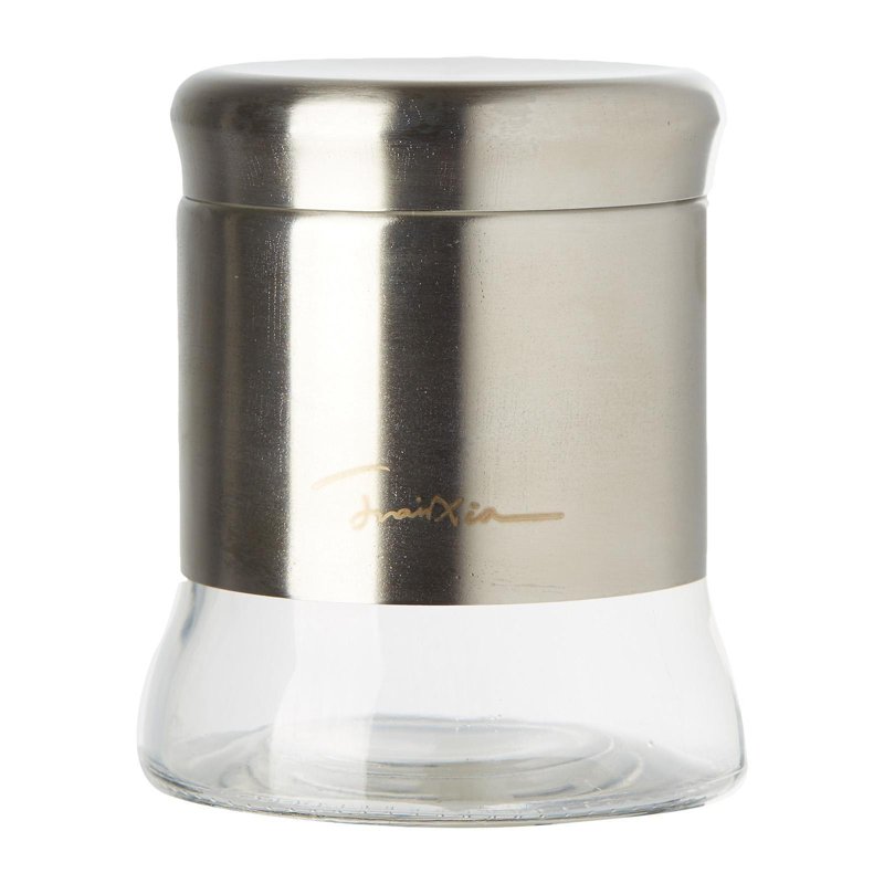 JX Glass Body Stainless Steel Top Jar