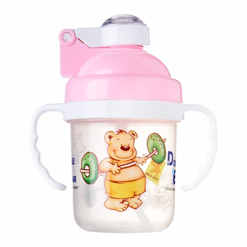 Double Bear Baby Training Cup (Pink) 240Cc 1 S