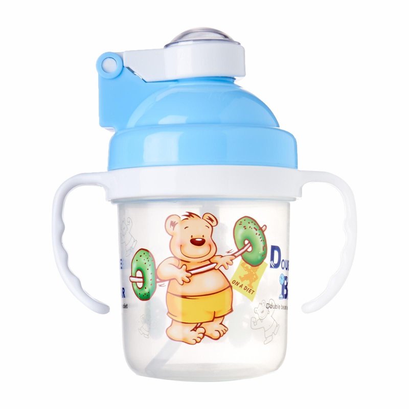 Double Bear Baby Training Cup (Blue) 240Cc 1 S