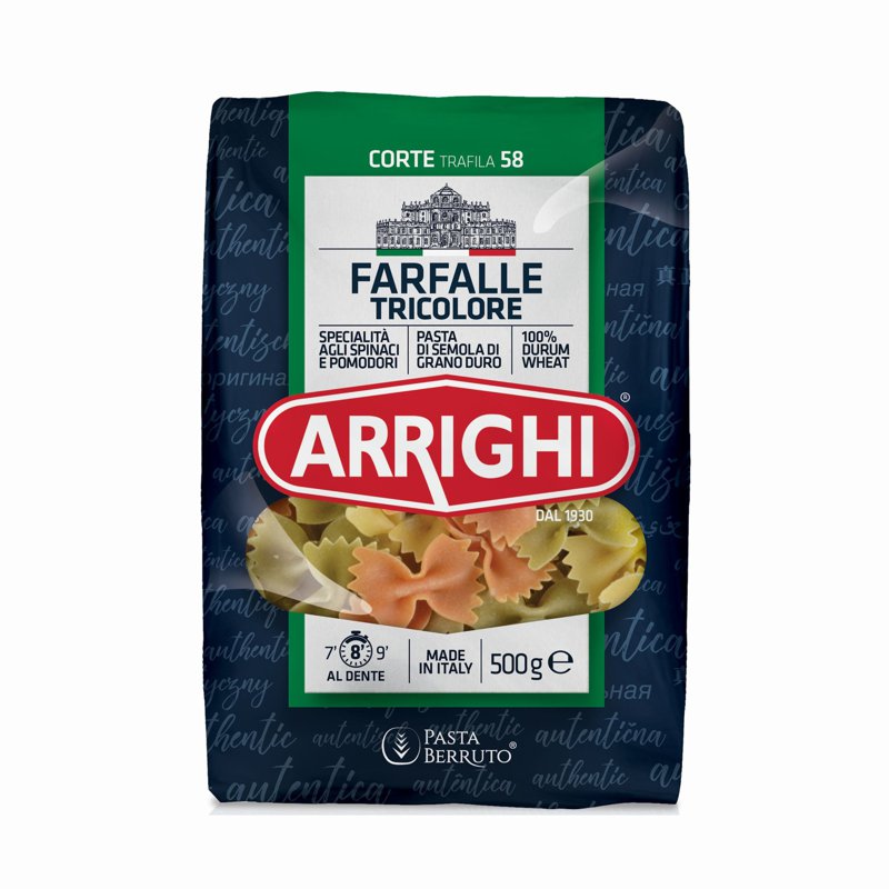 Arrighi Tricolour Pasta - Farfalle (58) 500 G