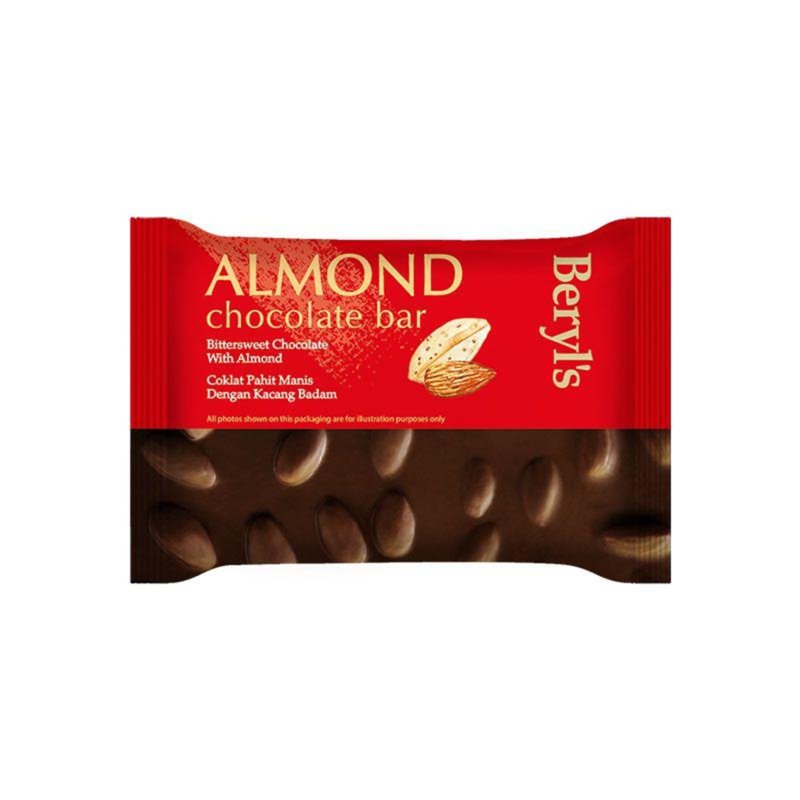 Beryl'S Almond Choc Bar - Bittersweet Choc With Almond