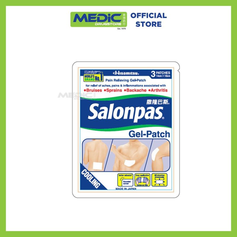 Salonpas Gel Patch 3 Patches - By Medic Drugstore 3 S