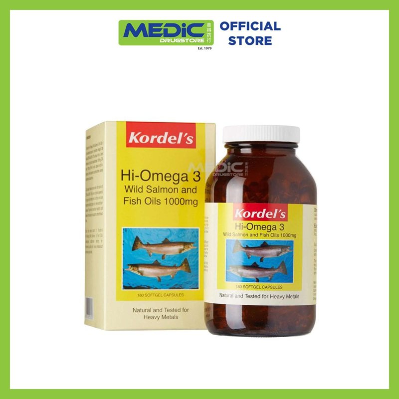 Kordel's Hi-Omega 3 Wild Salmon And Fish Oils 1000 Mg 180 S