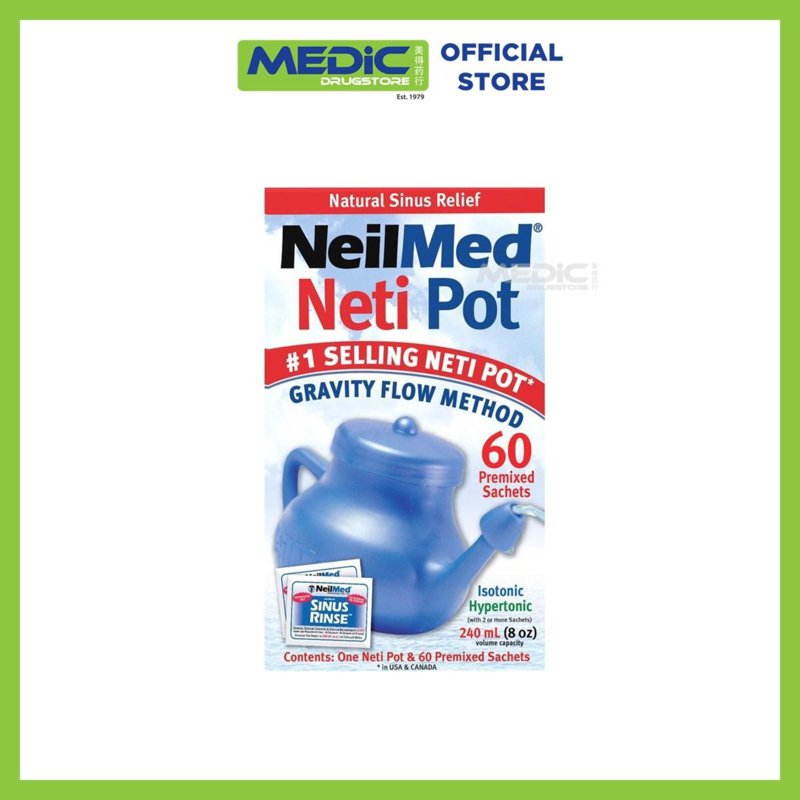 NeilMed Nasaflo Neti Pot With 60s - By Medic Drugstore