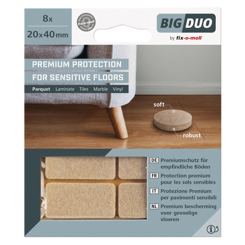 fix-o-moll FM-3566064 PARQUET Gliders Adhesive 20X40MM