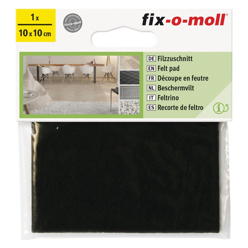 fix-o-moll FM-3566370 FELT Pad SELF Adhesive BRN 100 X 100