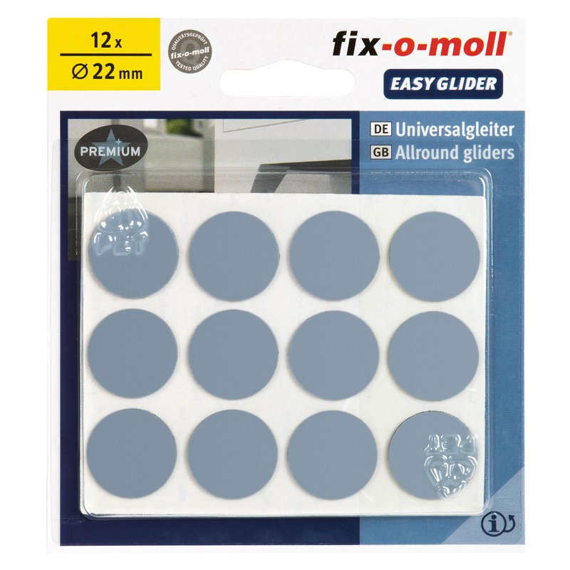fix-o-moll FM-3566496 Easy Glider Self Adhesive 22MM
